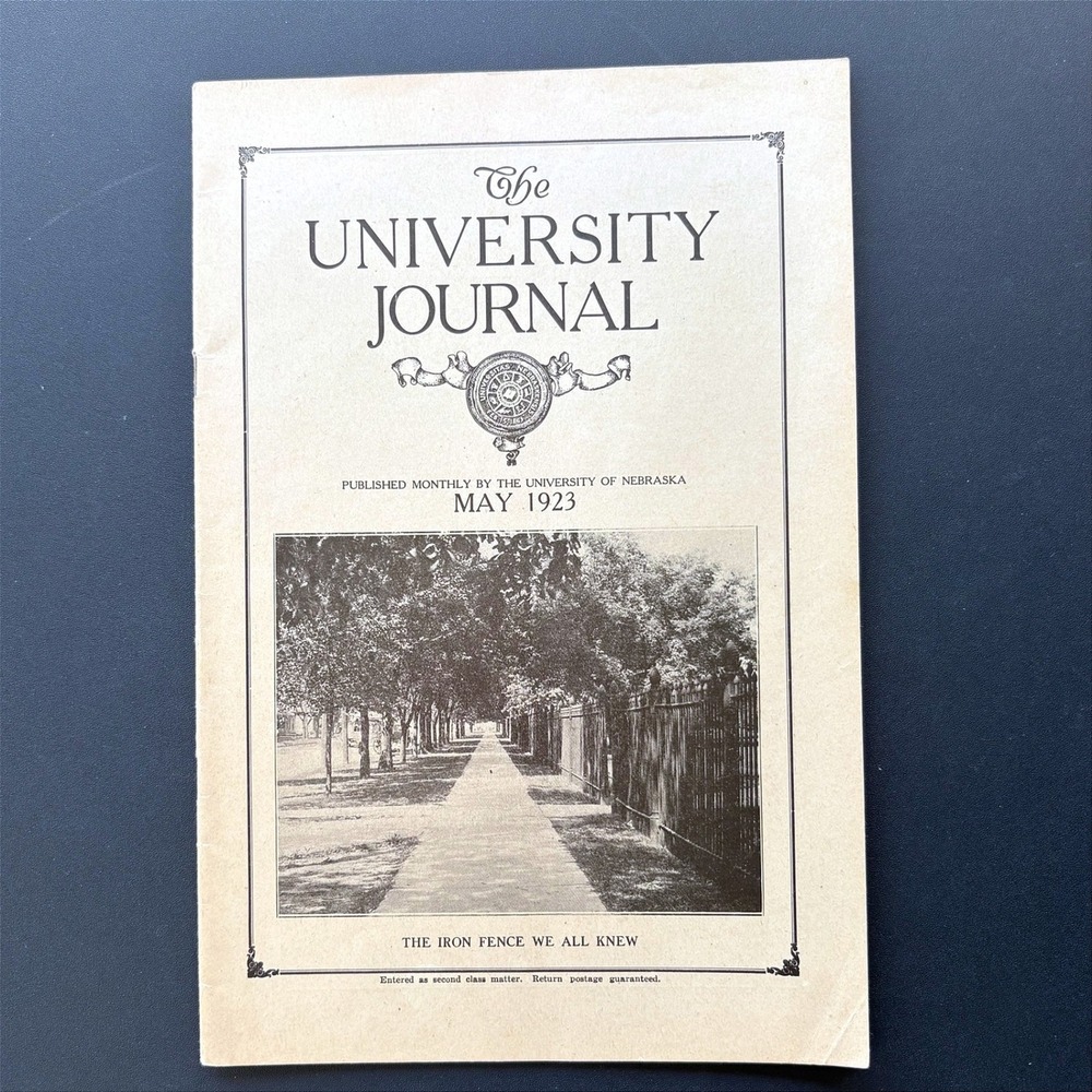 Antique May 1923 University of Nebraska Journal Alumni Association Booklet UNL